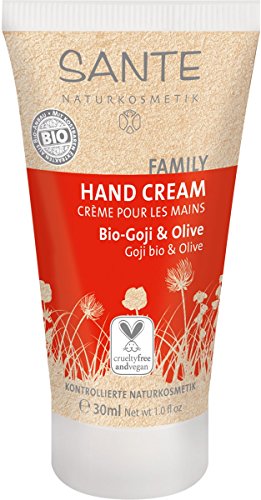 Sante Hand Cream Organic, 30 ml, Goji and Olive