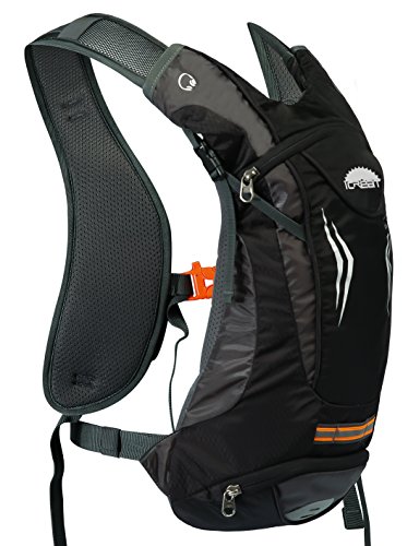 ICREAT Fahrrad Rucksack Fahrradrucksack Trinkrucksack Halter Trinksystem Sicherheitswesten, ohne Trinkrucksack nur Rucksack, 13 Liter Schwarz - 9