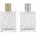 YHRY 2 Pack 100ml Thick Glass Perfume Atomizer,Empty Perfume Spray Bottle,Portable Fragrance Fine Mist Spray Bottle Perfume Dispenser for Travel (100ml-Clear)