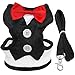 Produktbild Berry Samt Tuxedo Gentleman Suit Hundegeschirr Weste mit Griff für kleine mittelgroße Hunde, Mops, Jack Russell, Terrier, Pudel, Welpen