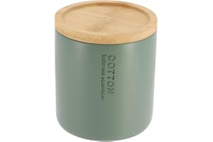 Tendance Baumwolldose polyresin Deckel Bambus - kaki Bambus