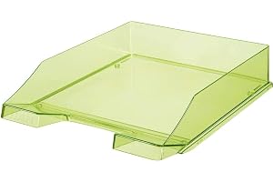 HAN 1x brevkorg CLASSIC TRANSPARENT transparent-grön A4/C4 stapelbar