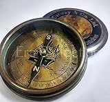 marine fernglas mit kompass und entfernungsmesser W. ottway & Co. LTD. ealing-1915-london, Robert Frosts Gedicht Kompass Die Straße nicht genommen handgefertigt Messing Vintage Marine-antike Taschen-Kompass, Gedicht Kompass für Wandern und Camping