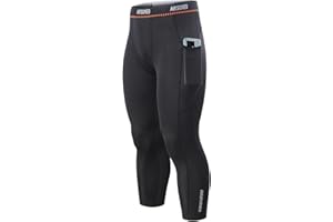 ARSUXEO Męskie rajstopy kompresyjne do biegania 3/4 spodnie Capri K75