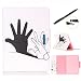Produktbild iPad Air Hülle Case, iPad 5 Cover.Lotuslnn PU Leder Protective Hülle for Apple iPad Air / iPad 5 + Stylus Pen - weißer Hase