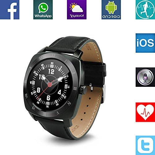 Banaus® B3 IP53 Waterproof Sport Fashion Smartwatch with Heart Rate Monitor Bluetooth 4.0 for Samsung S4/S5/S6/S7/Note3/Note4/Note5/Note6 Sony LG Xiaomi Huawei ZUK iPhone SE/6S/7/8/8 Plus Black