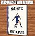 Produktbild Fußball blau Player/Kit Personalisiertes Geschenk – A5-Coil Gebundenes Notizbuch – Name oder Text hinzufügen