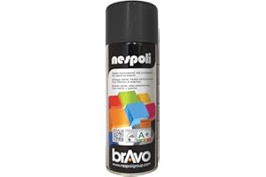 NESPOLI Aérosol peinture professionnelle noir mat 400 ml