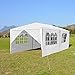 Produktbild wolketon Pavillons 3x6 m Partyzelt Gartenpavillon mit 6 Seitenwänden 100G PE weiß Gartenzelt für Garten/Party/Hochzeit/Picknick/Markt