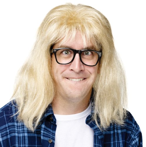 SNL Garth Algar Wig and Glasses Accessory Kit Size One-size