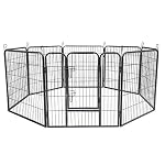 zoomundo-Recinto-per-Cani-Recinzione-Box-Cani-Conigli-Animali-di-Ferro-Cucciolo-Gabbia-8-Pezzi