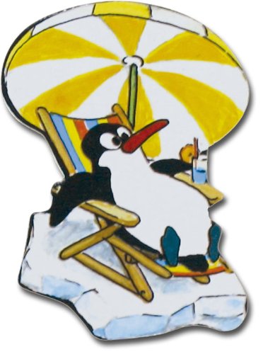 Pinguin Party – Einladende Design Metall Magnettafel 60×40 cm – Pinnwand Memoboard mit Motiv: Pinguin Eisparty – inkl. 8 Magnete Pinguine für Magnetwand – Original Magnetpinnwand GUMA Magneticum - 9