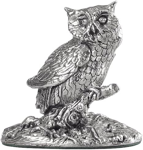 Silver owl Miniature Ornament.Hallmarked. A Perfect Luxury Gift to Celebrate a Christening or exam Success. Collectable