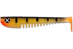 ‎MONKEY LURES Monkey Lures King Lui - 7,5 cm, 10 cm, 12,5 cm, 14 cm - Big L Köder, Gummifisch, Angelköder, Softbait, Zanderköder, Kunstköder Angeln, Gummiköder