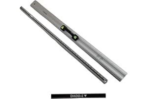 1m (40”) straight edge ruler bundle includes 2x meter-long aluminium rulers (1) Conversion Table Straight Edge Rule, and (2) 1000mm spirit level ruler and DADD-E carpenter’s pencil