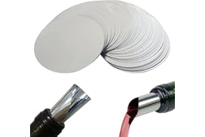 MELEBELLOT 50 Stück weinausgießer plättchen,Tropffreies Weinausgießer,Einschenkhilfe drop stop,Wiederverwendbare Ausschenker für Weinflaschen,Neujahr Weihnachten Hochzeit Geburtstag Partyzubehör(Silver)