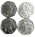 Produktbild Full Set Of 4 x Beatrix Potter 2017 50p Fifty Pence in coin capsules - Uncirculated Taken from Royal Mint Sealed Bag
