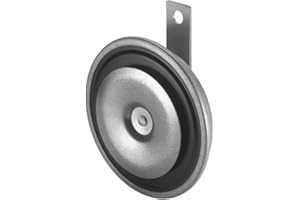 HELLA 3BA 002 768-131 Bocina - B36 - 12V - 116dB (A) - Rango de frecuencia: 335Hz - sonido grave - Color de carcasa: gris - Conexión de enchufe plano