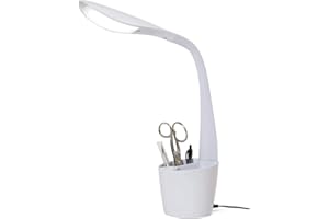 PURElite LED Hobby Table Light – Table Lamp & Desk Lamp, Flexible Neck, 4 Brightness Setting, Natural LED Daylight Bulbs for Reading, Needlework, Sewing, Crafting, Mains Operated