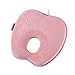 MITTAGONG Infant Prevent Flat Head Support Heart Memory Foam Baby Pillow (Print Pink)