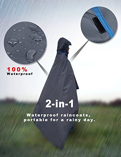 Rcosy Wasserdichte Nylon Taschendecke mit Karabiner, 79 x 59-Zoll - 6