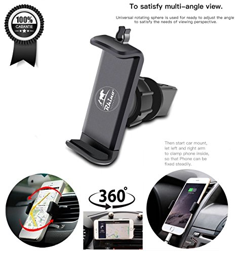Supporto da auto per smartphone Alta qualitÃ  a 360 gradi â€¢ Garanzia a vita â€¢ Rotazione regolabile a 360 Â° per iPhone X / 8 Plus / 8/7 Plus, Samsung Galaxy S9 / S9 PLUS / S8 / S8 Plus / Nota 8 / Bordo S7 / Huawei Mate 10 e 10 Pro / A7 / A5 / A3, GPS, ecc., Smartphone e dispositivi GPS