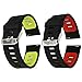Produktbild 22mm armband , EL-move 22mm Pebble Time Armband Smart Watch Bracelet Uhrenarmband Strap Silikon Sportarmband Erstatzband für Samsung Gear S2 Classic / Samsung Gear S3 frontier / S3 Classic / Gear 2 R380 Neo R381 Live R382 / Motorola Moto 360 2nd / Pebble Time Steel / LG G Watch W100/W110 / Urbane (BlackRed+BlackGreen 2pcs)