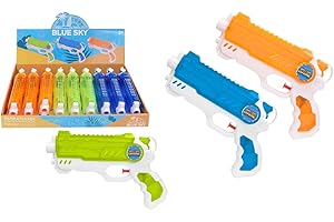 BLUE SKY - Pistolet à Eau - Jeu de Plein Air - 044616 - Couleur Aléatoire - Plastique - 23,5 cm - Jouet Enfant - Jeu de Plage - Piscine - Arroser - Jardin - Jouet Été - À Partir de 3 Ans