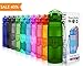 Produktbild HoneyHolly Sport Trinkflasche - 400/500/700/1000ml - BPA frei wasserflasche auslaufsicher für Gym, Laufen, Yoga, Camping, Outdoor, Männer, Frauen, Kinder - Tritan Trinkflaschen Kunststoff mit Filter