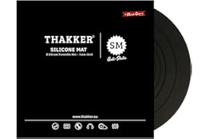 THAKKER Silicone Mat Black - Alfombrilla de Silicona antiestática para Tocadiscos - Negra | 3 mm de Espesor | 298 mm de diámetro | para Tocadiscos de 12