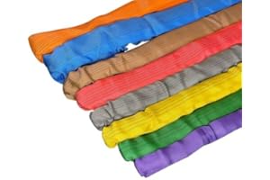 GENERIC Lifting Round Slings Polyester Endless Lifting Strop 1 Ton to 10 Ton (Green (2 Tonne SWL), 4M EWL (8M CIRC))
