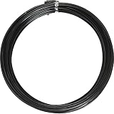 Contenido: 1 rollo Alambre de aluminio de 2 mm de grosor, color negro, redondo, 10 m