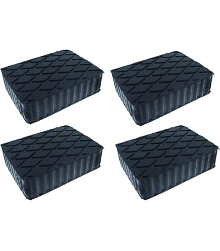 4 Tampons Pont Élévateur 160x120x20mm - Caoutchouc Italien Haute Résistance Pour Corghi Ravaglioli