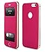 Produktbild PhoneStar Premium Echtleder Apple iPhone 6 Plus, 6s Plus Flip-Cover mit Sichtfenster Schutzhülle Aluminium CNC gefräst - pink