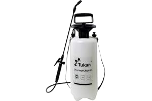 TUKAN tryckspruta 5 liter, Trädgårdsspruta/sprutapparat för växtskydd, 5 l fyllningskapacitet, Justerbart munstycke