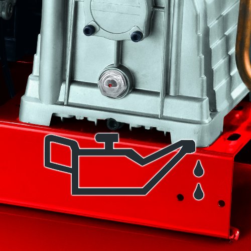 Einhell Kompressor TE-AC 480/100/10 D (3,0 kW, 100 L, Ansaugleistung 480 l / min, 10 bar, ölgeschmiert, Riemenantrieb, große Räder und Haltebügel) - 6