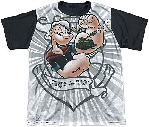Popeye Anchored Big Boys Sublimation Shirt White MD