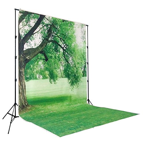 Hua 1,5 x 3 m Potography fondali per studio fotografico fondale per bambini verde erba d-662