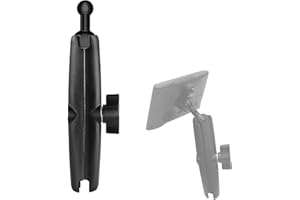 HIGATFUL 25mm / 1 inch to 17mm Ball Adapter for RAM Mounts B Size Double Socket Arm, Garmin 17mm Swivel Ball Mounting Pattern GPS Mount (Double Socket Arm: Long 5.9")