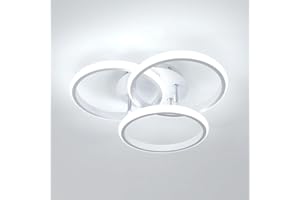 Comely Plafon LED Techo 40CM 6500K, 40W 4500LM Lámpara de Techo Salon Redondo Blanca Moderna, Luz de Techo Habitacion Blanca Fría para Dormitorio, Sala de Estar, Pasillo, Cocina