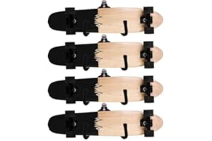 AUXPhome Support mural pour skateboard, peut contenir 4 planches, support mural pour longboard, support à outils, support mural pour la maison et le garage
