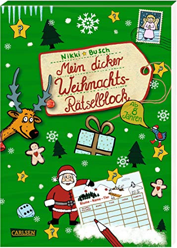 Mein dicker Weihnachts-Rätselblock: Rätsel, Spiele Witze, Scherzfragen, Labyrinthe und vieles mehr