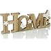 Produktbild com-four® Deko Aufsteller in Holzoptik mit Schriftzug Home, 34,7 x 12,2 cm (01 Stück - Home)