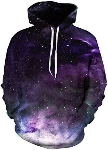 Space Galaxy Hoodies Men/Women 3D Sweatshirts Print Purple Nebula Clouds Thin Autumn Winter Hooded Hoodies