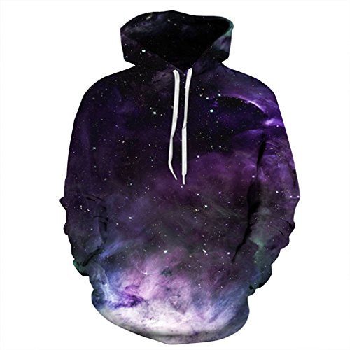 Space Galaxy Hoodies Men/Women 3D Sweatshirts Print Purple Nebula Clouds Thin Autumn Winter Hooded Hoodies