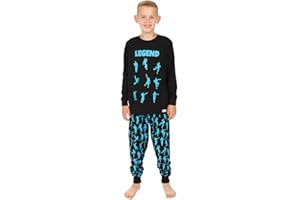 ThePyjamaFactory Brand Emote Legend Dance Gaming All Over Gaming Black Blue Cotton Long Pyjamas
