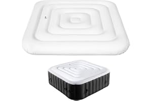 DUQULLE Couvercle De Spa Gonflable,Couverture De Spa Carrée De 162 Cm | Couvertures De Spa Haut De Gamme À Économie D'énergie | Couvercle De Spa Gonflable avec Poignées | Protégez Votre Spa