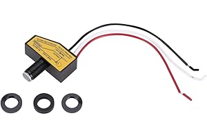 Denkerm 12 Volt Photocell Switch, Mini Light Switching Sensor, Dusk To Dawn Sensor, LED Compatible, Black, Automatic