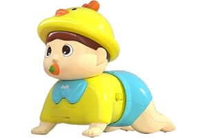 HALAYAYA® Baby Crawling Toys Musical Toys Learning Educational Toy with Light & Sound, Head Up and Crawl Training Baby Girl Boy Toy