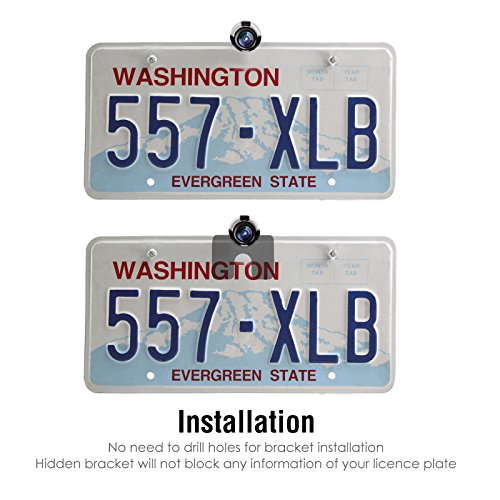 AUTO-VOX Car Wireless Rear View Camera Monitor Kit - 3.5 Inch LCD Reversing Monitor 2.4G Wireless with 165 Degree Wide Angle License Plate Backup Camera